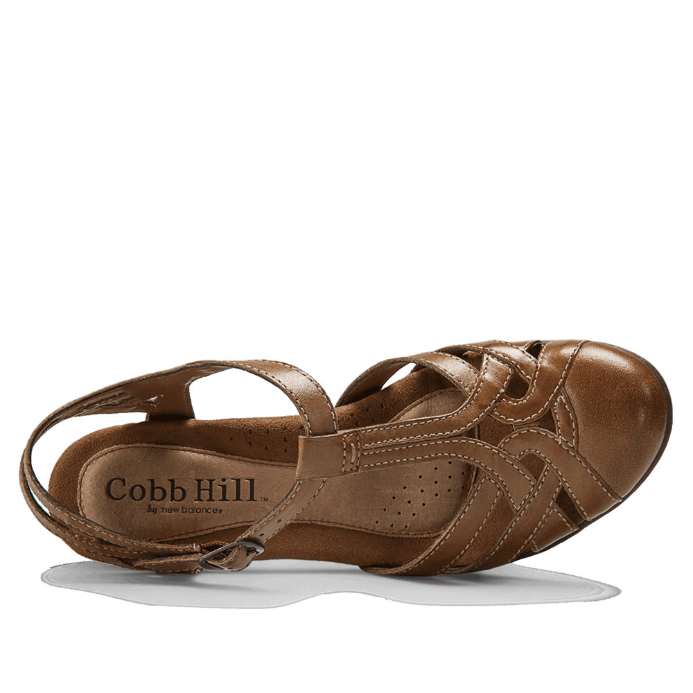 Sandalias Rockport Mujer Mexico - Cobb Hill Aubrey T-Strap Marrom - NBRLG6384